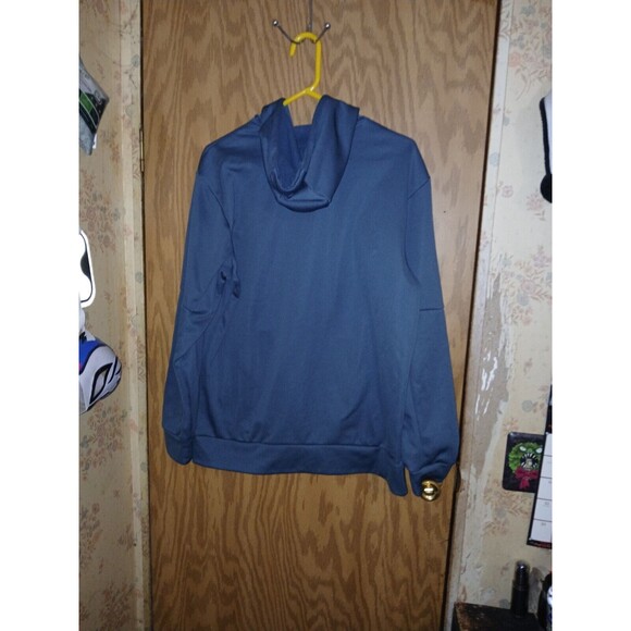 Adidas 3 Stripes Hoodie Mens Size Large Gray With Camo Activewear Drawstrings - Picture 2 of 16